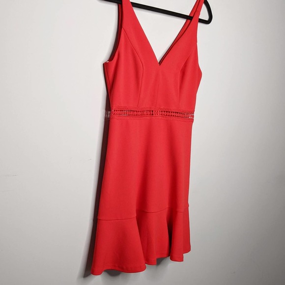 LULUS • Red Lover of Mine Crochet Lace Dress Sz M - Picture 3 of 8